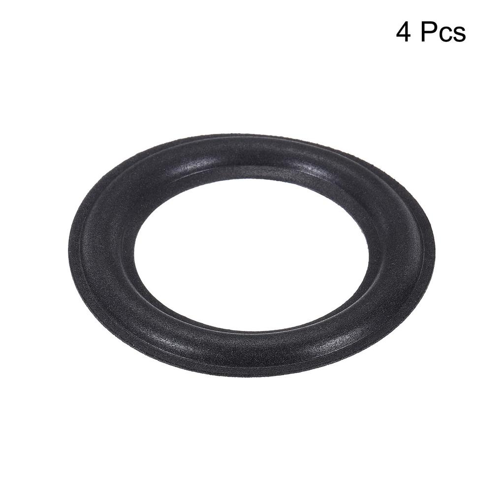 uxcell 4pcs Foam Speaker Edge Surround Rings 75x118mm with Punch Holes for Subwoofer Speaker Repair or Replacement Black 4.5" (IDxOD) DIY, Parts,