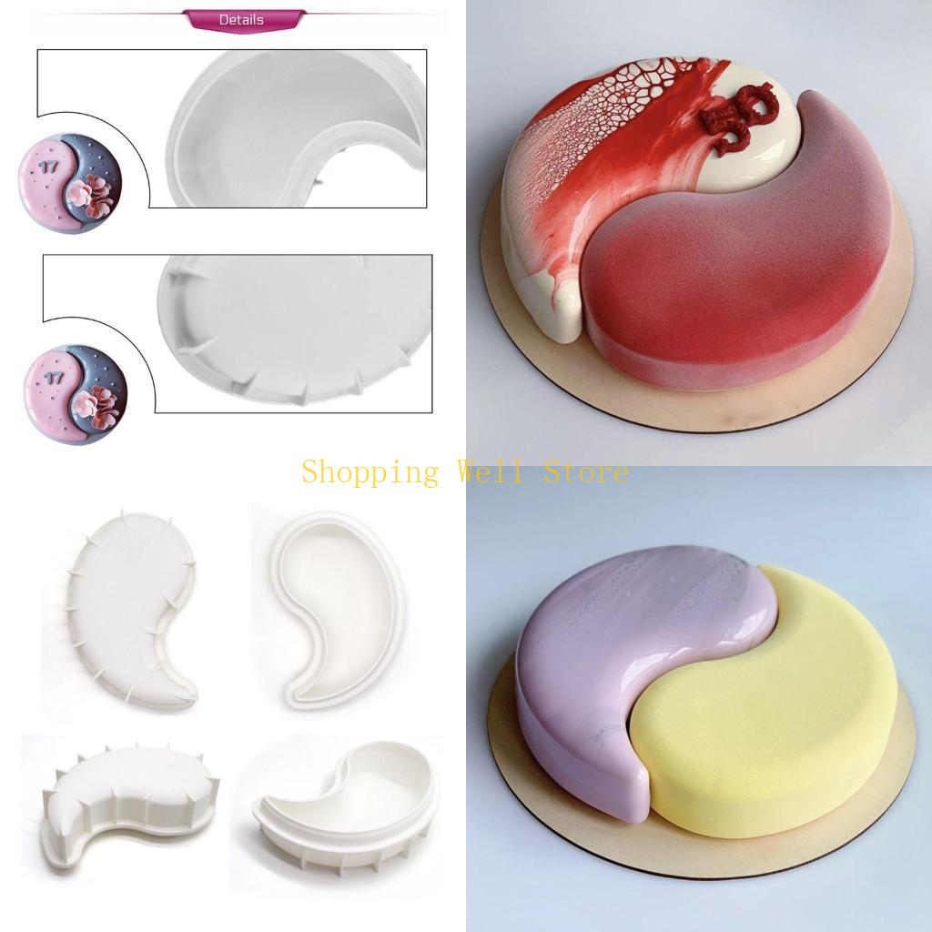 

KX4B DIY Silicone Moulds YIN YANG Shaped Baking Fondant Mould Chocolate Mold Clay Moulds Cake Decorating Gadgets China Mainland