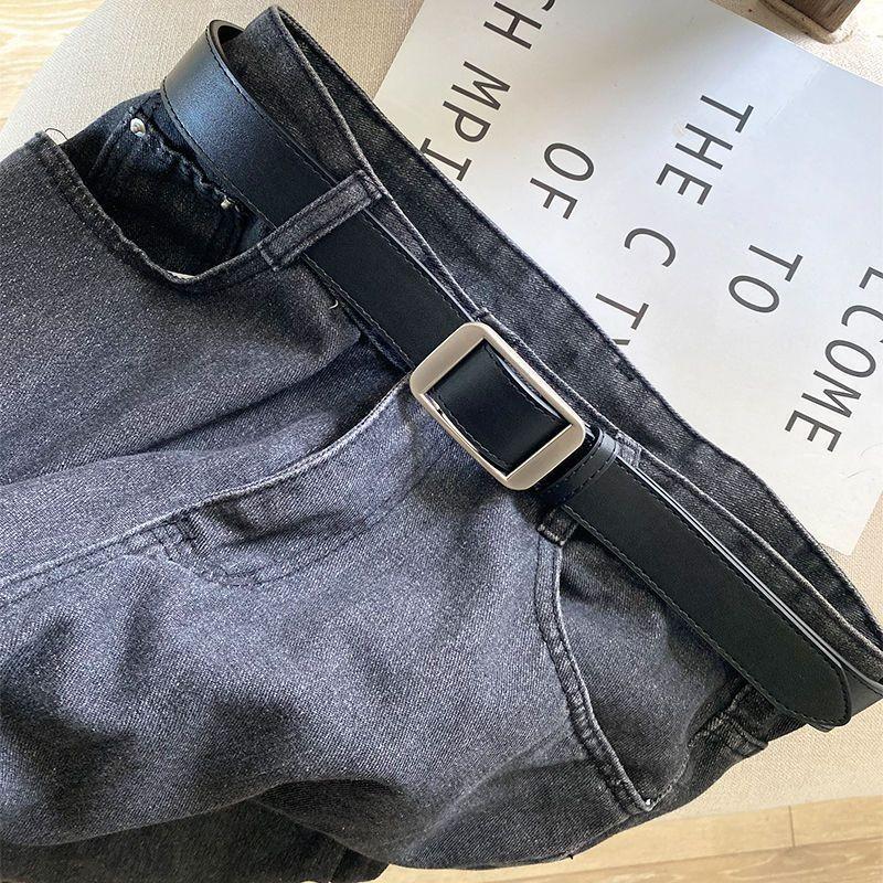 Trendy No Hole Men's Lazy Style Ins Korean Version Minimalist Waist Belt For Summer Fashion