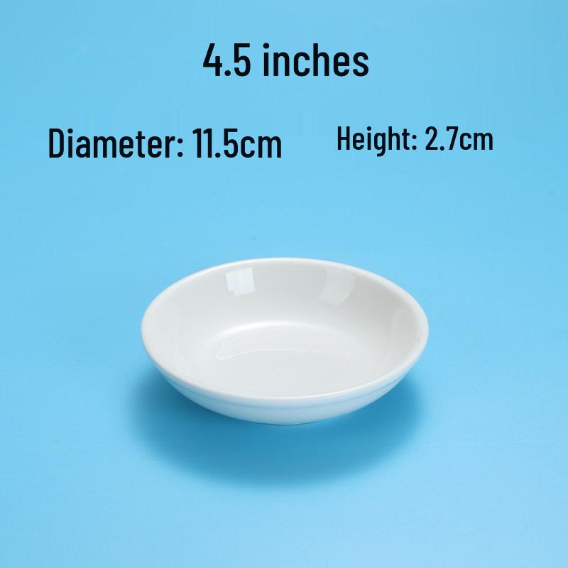 Creative Round White Ceramic Dipping & Seasoning Plate