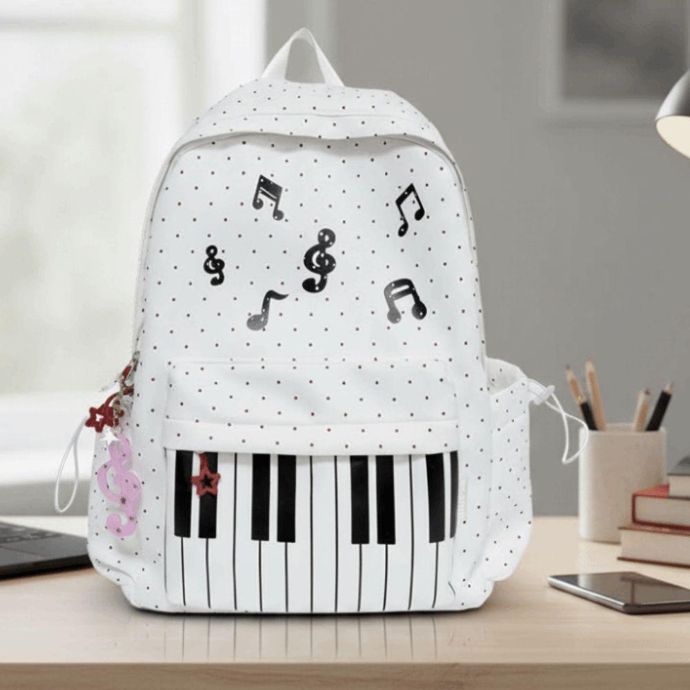 Mehrere Fächer Noten Tasche Leichtes Design Süße Schultasche Tastatur Buch Tasche Weibliche Jugend