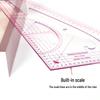 4-Piece Multifunctional Sewing Ruler Set for Clothing Pattern Making and Grading