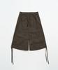TOFFEE WOMEN W Button Pocket Bermuda Pants (Khaki Brown)