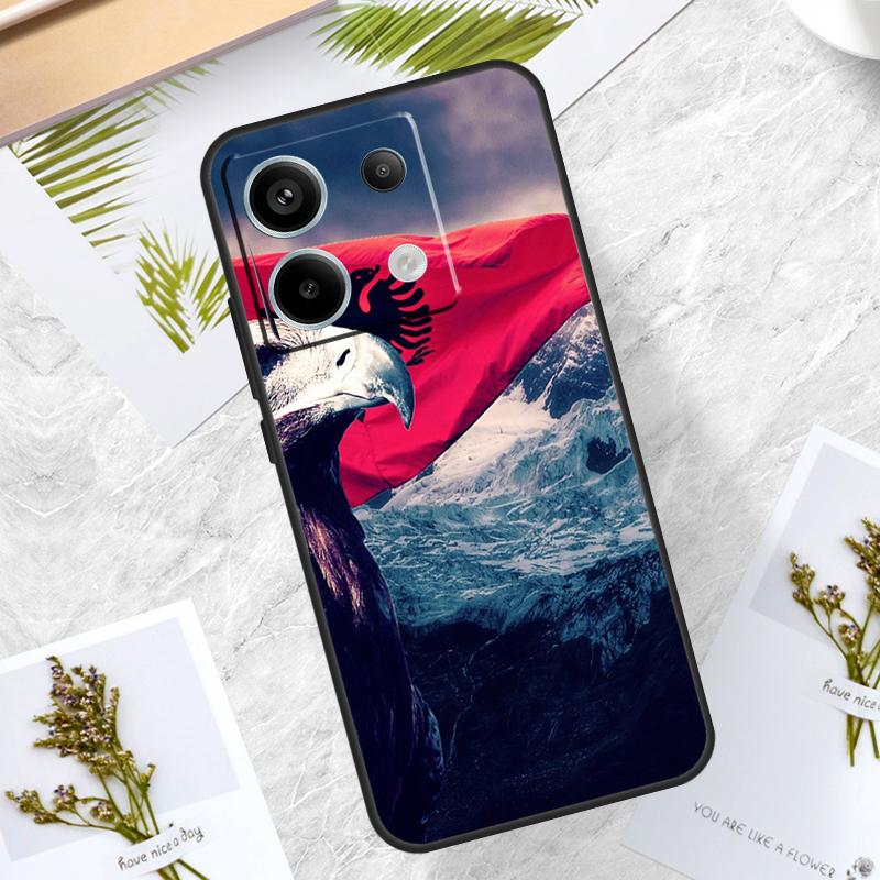 

Albania Flag Eagle Case For Xiaomi Redmi Note 14 13 12 11 10 9 15 Pro Plus Redmi 15 10C 12C 13C 14C 15C Cover Redmi Note 9