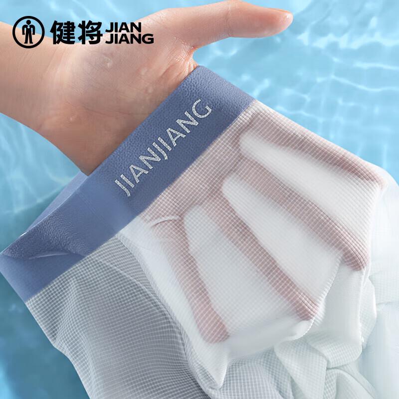 

Мужские антибактериальные боксеры-брифы из ледяного шелка Jianjiang (3-Pack) 3XL