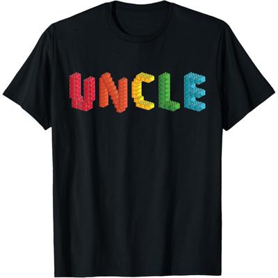 Uncle Master Builder Building Bricks Blocks Family Set Mens T-Shirt
