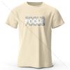 Focus Letter Minimalist Style T-Shirt, Lightweight Round Neck Short Sleeve Tee, Perfect for Unisex