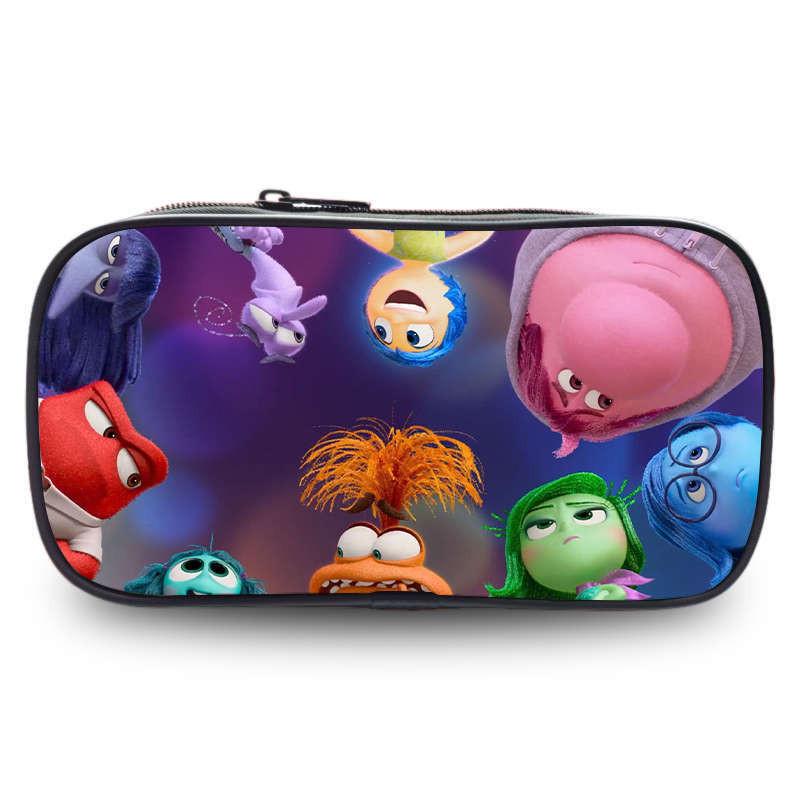 Inside Out 2 Large Capacity Pencil Case For Students Oxford Material