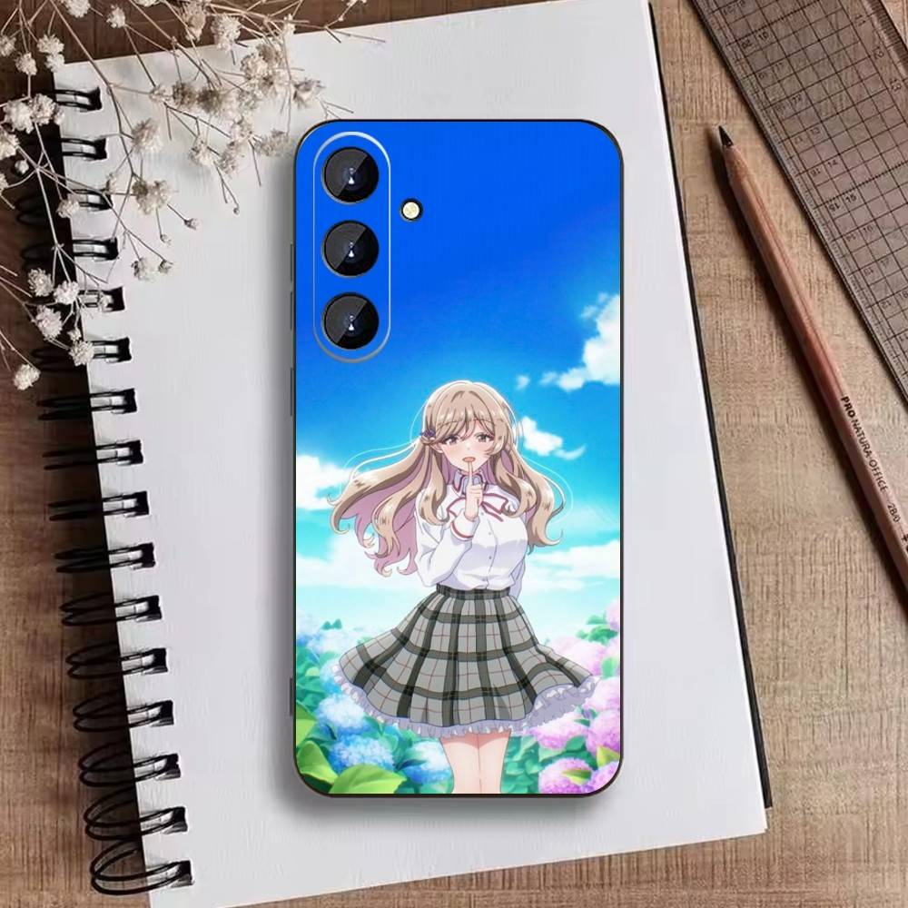 Watanare Anime Phone Case For Samsung Galaxy A73,A21s,A22,A31,A52,A53,A71,A41Soft Black Shell