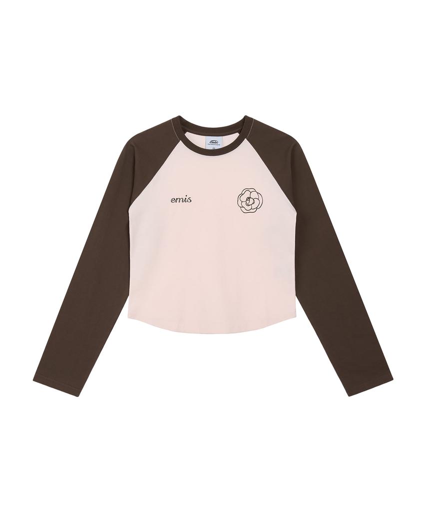 Imiseu (Womens) Rose Raglan T-Shirt-Pink
