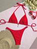 2026 Women's Brand New All Season Backless Fashion Sexy Lace Up Bikini 2-piece Set Split Swimsuit Beach Brazil