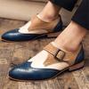 Fashion New Men's Pointed Mixed Color Dress Shoes Business Flats Monk Strap Loafers Homecoming Pageant Footwear  Zapatos Hombre