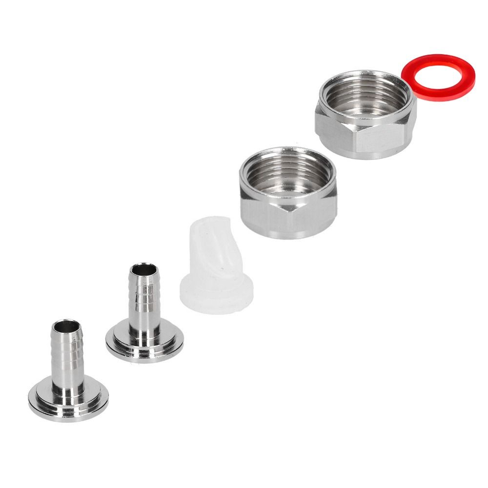 6 piece Chrome-Plated Brass Beer Line Connector G5/8 Thread Beer Brewing Equipment  Home Brewing