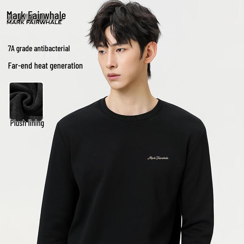 Mark Hua Fei Men s Fleece-Lined Thermal Long-Sleeve T-Shirt XL