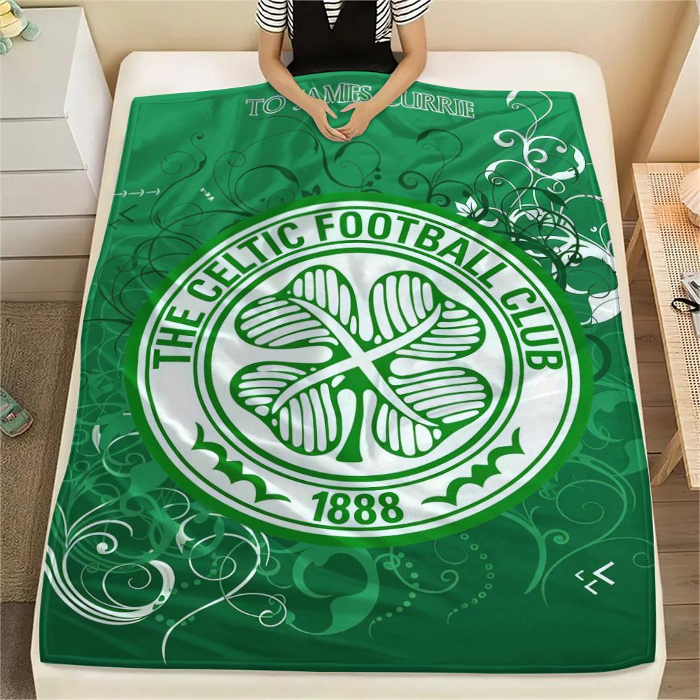 Celtic Football Club Print FlAannel Blanket, High Quality Comfortable for All Seasons, Home Decor, Warmth and Comfort