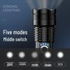P50 Waterproof Zoomable Flashlight with Power Display and Multi-Function Lighting
