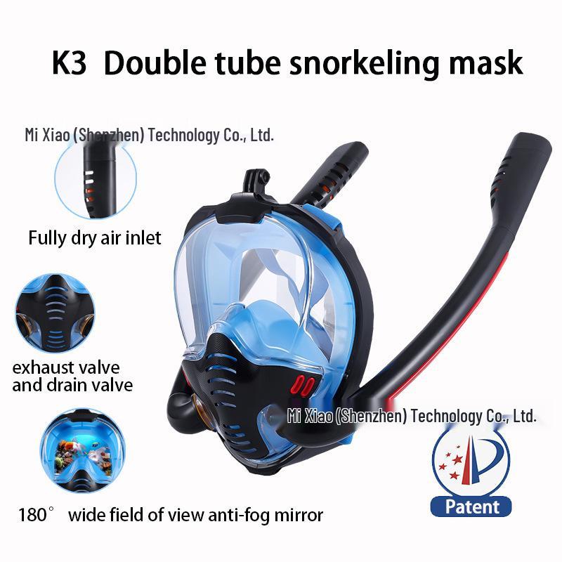 K3 Double Tube Adult Snorkeling and Diving Mask - 2022 New Hot Seller