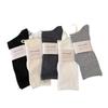 Versatile Boneless Confinement Socks Casual Girl Small Long Tube Stacked Socks Solid Color Black And White Gray Series
