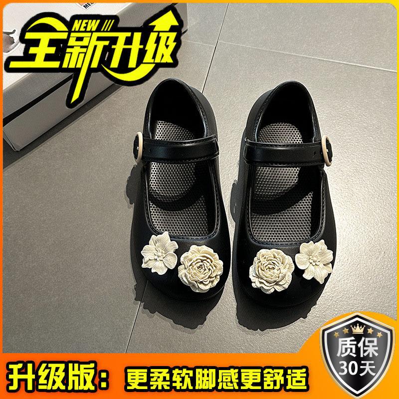 Versatile Design Camellia Single Shoes Women's Summer Fashion Simple Flower Beach Cool Slippers Shallow Mouth Mary Jane Shoes