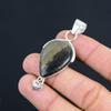 Natural Pyrite Gemstone Pendant Handmade 925 Sterling Silver Indian Jewelry
