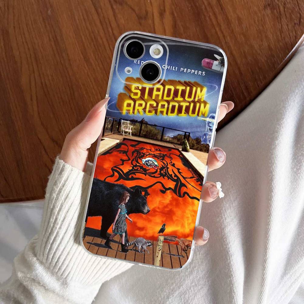 Red Hot Chili Peppers Rock Band For IPhone 11 12 13 14 15 16 17 Pro Max Plus Air Transparent Clear Shockproof Case