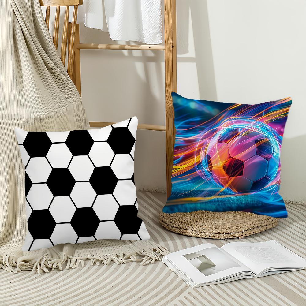 Cool Colorful Graffiti Football Fashion Pillow Case Office Cushions Suitable For Sofa Car Bedroom Decorative Cushion Cover