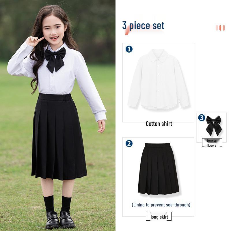 Academy Style School Uniform Set for Boys and Girls - Black Suit Graduation Attire