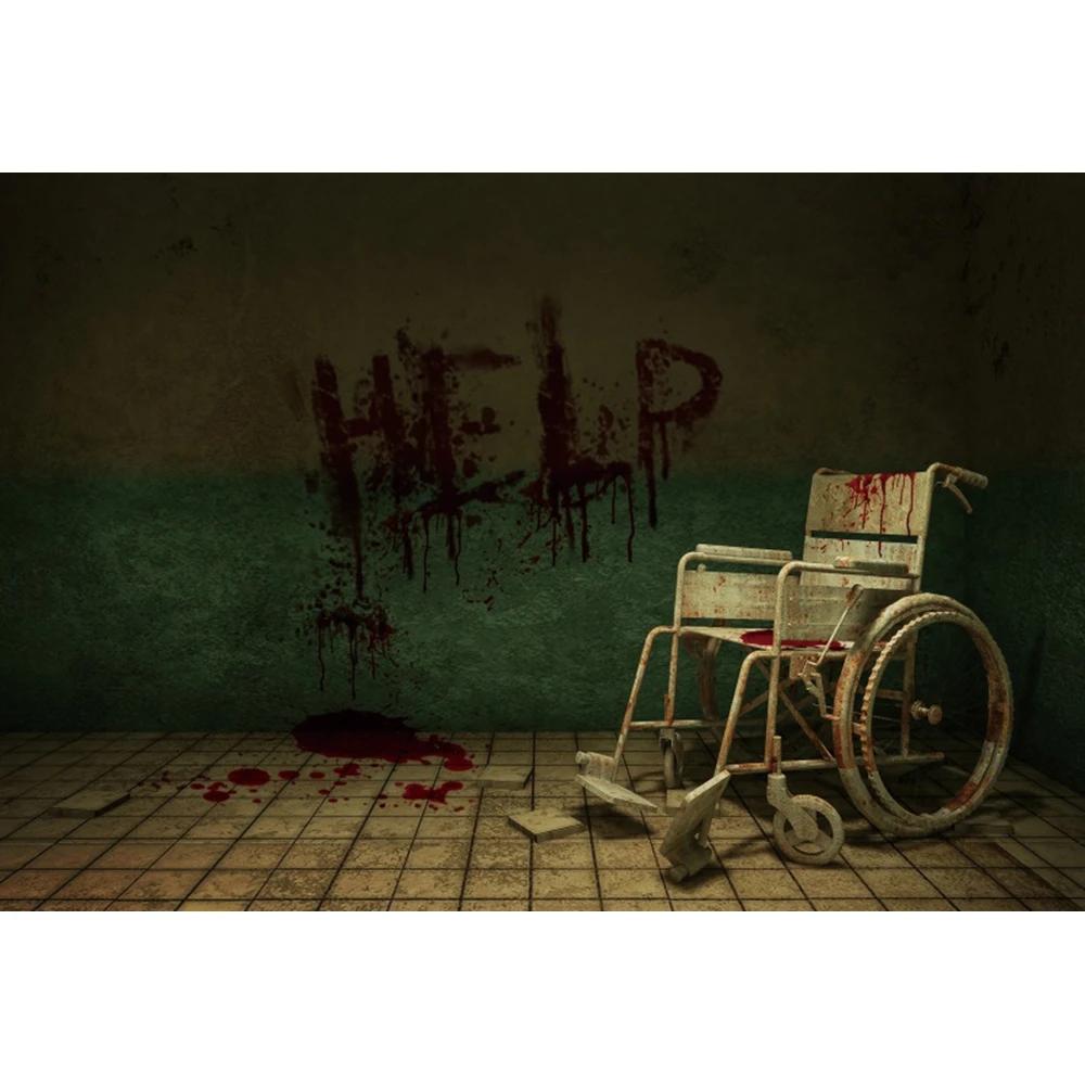 Horror Halloween Decorations Backgrounds for Photographs Abandoned Hospital Ruin Ghost Zombies Scene Backdrop Spooky Party Decor