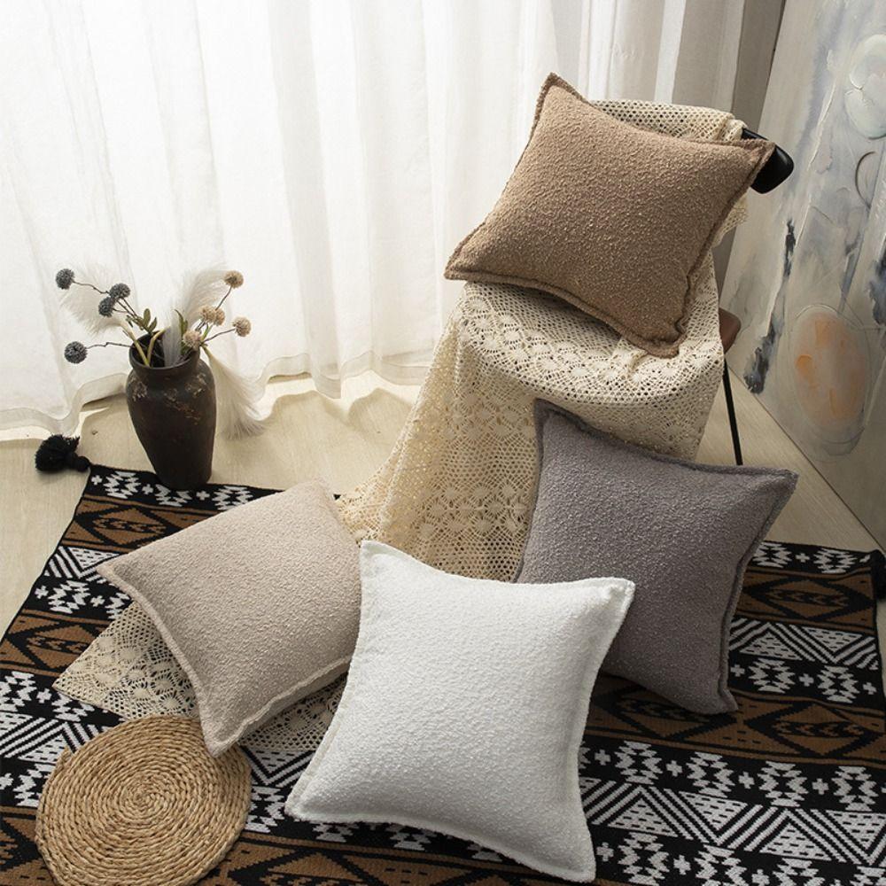 

INS Style Throw Pillowcover Lamb Wool Cushion Cover Soft Pillowcase Living Room/Office