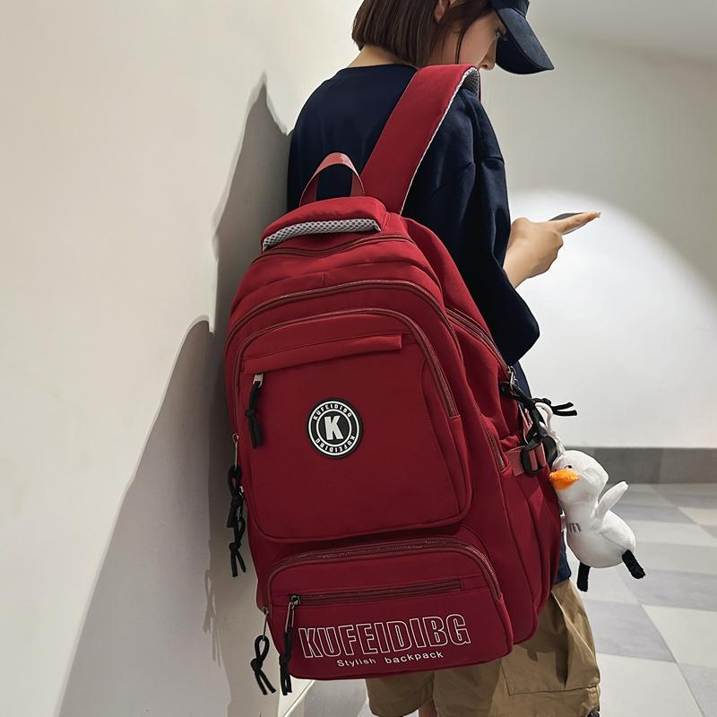 Men Large Capacity Backpack Middle School Student Schoolbag Women Travel Backpack