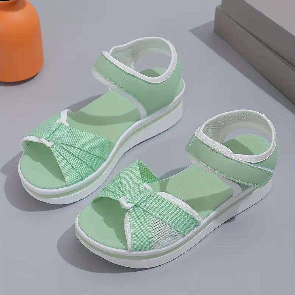 Women Sandals Soft Stitching Ladies Comfortable Flat Sandals Woven Strap Platform Wedge Sandals Zapatillas De Verano Para Mujer