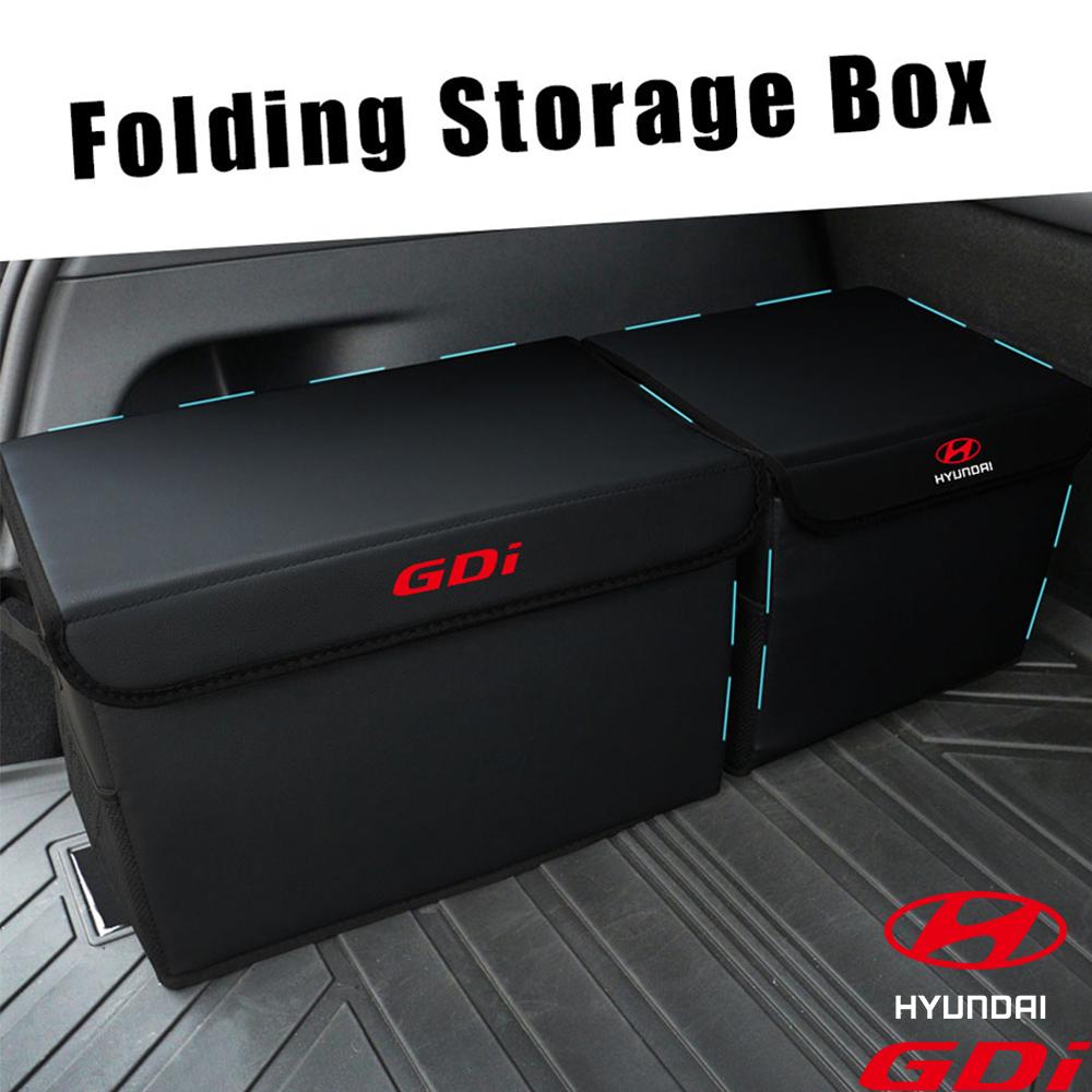 Car Styling Interior Storage Box Trunk Organizer Tools Accessories For Hyundai Accent Elantra Tucson Santafe GDI i30 Creta Wagon E7