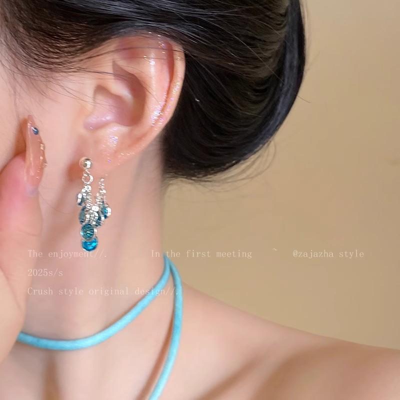 New Transparent Crystal Earrings for Women Exquisite Tassel Chic Earrings Unique Women's Party Jewelry Gifts