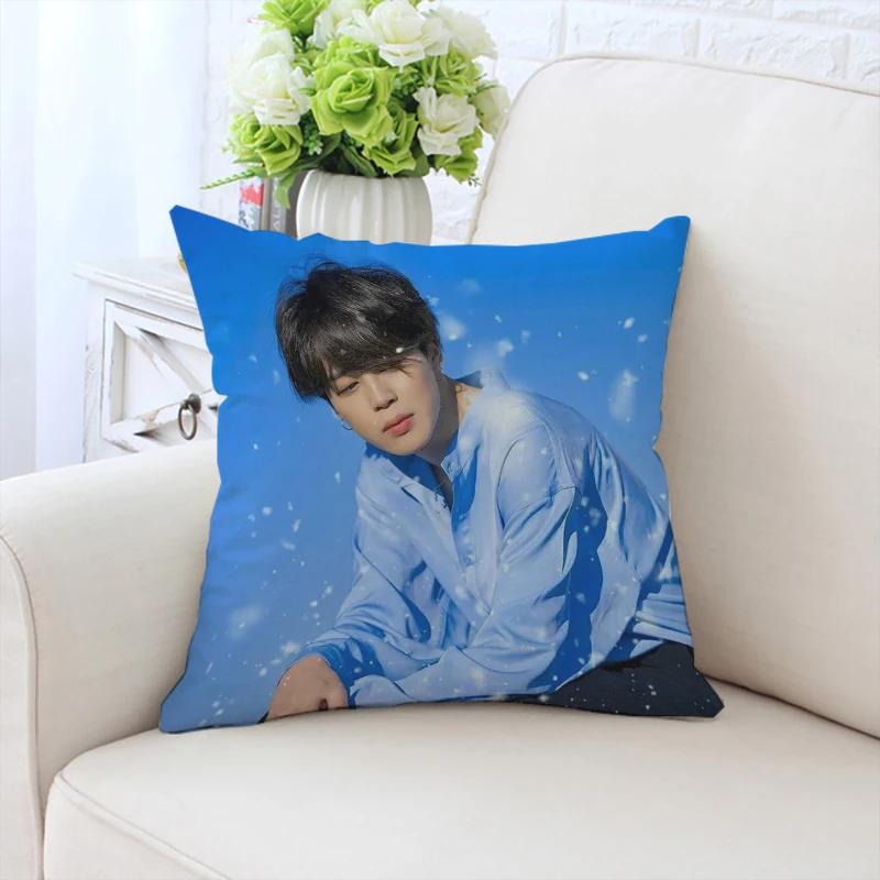 Custom Pillowcase P-Park Jimins Double-sided Printed Sofa Cushion Cover Office Chair Waist Cushion Headboard Cushion 40x40cm