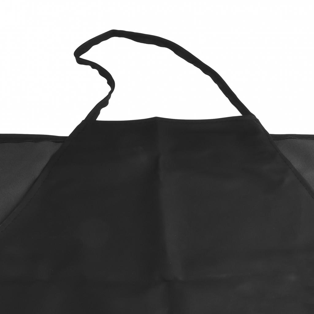 Kitchen Apron PVC Leather Soft Waterproof Black Comfortable