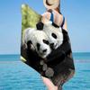 Panda In Floral Paradise Beach Towel, Super Soft Microfiber, Gift for Her/Him, Birthday, for Pool, Beach, Travel, Home Decor Fan gifts