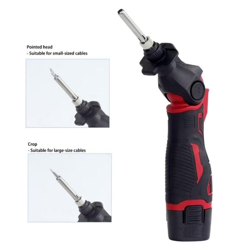 Portable 12V Soldering Iron Set With Double Tips And Wide Temperature Ranges 0-400℃ For DIY Craft And Home Repairs