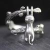 Open Finger Rings Adjustable Rings Cats Climbing Branch Finger Jewelry Alloy Texture Suitable for Fashion Lover Present