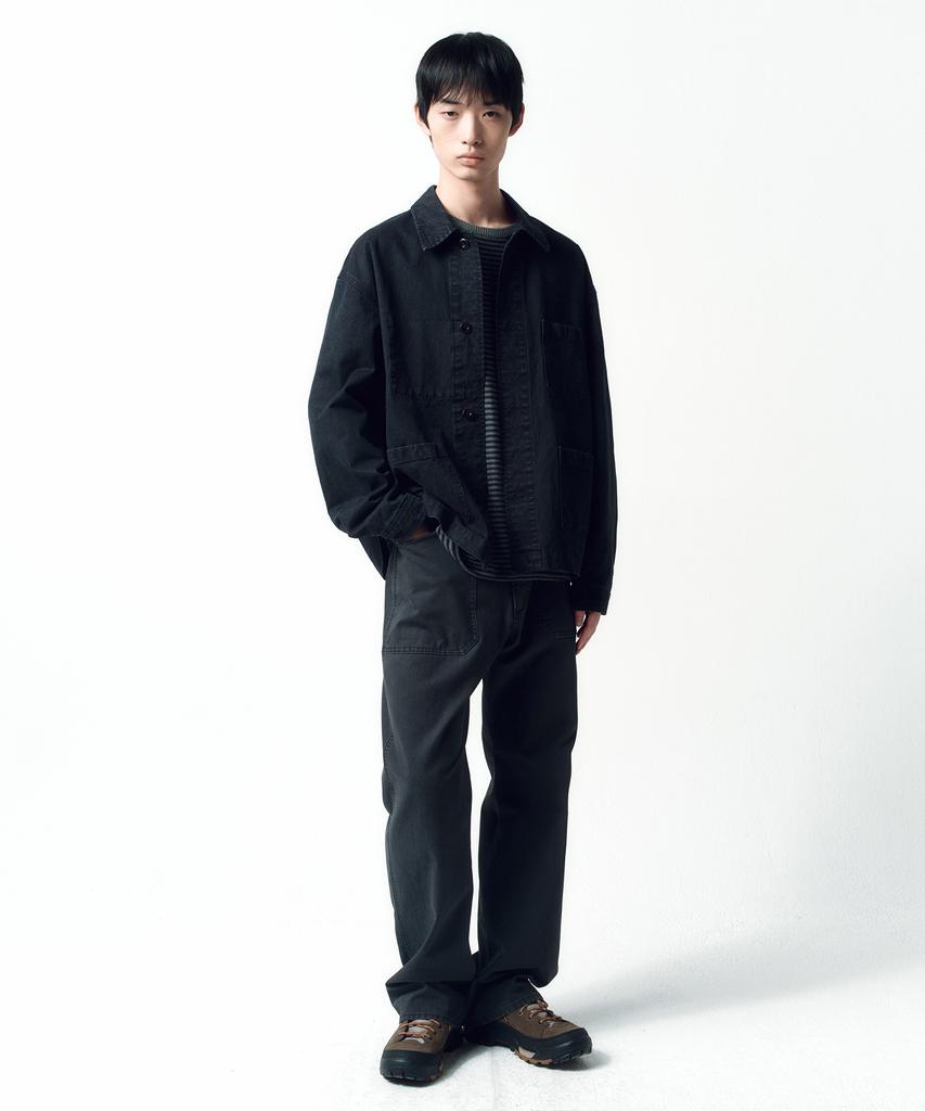 Insilence French Work Jacket Faded Black