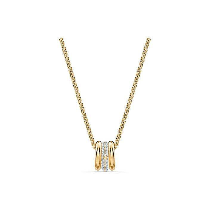 Swarovski Stone Multi-Metal Pendant Necklace Women necklace Gold 5523989 Box+Shopping Bag (Random Color)