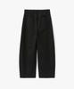 AOTT Washed Wide Balloon String Cotton Pants Black