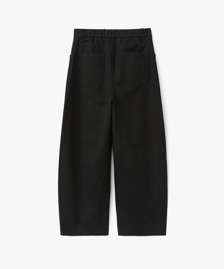 AOTT Washed Wide Balloon String Cotton Pants Black