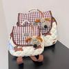 Dog Puppy Printed Checkered Pattern Children Backpack Suitable Parent Children