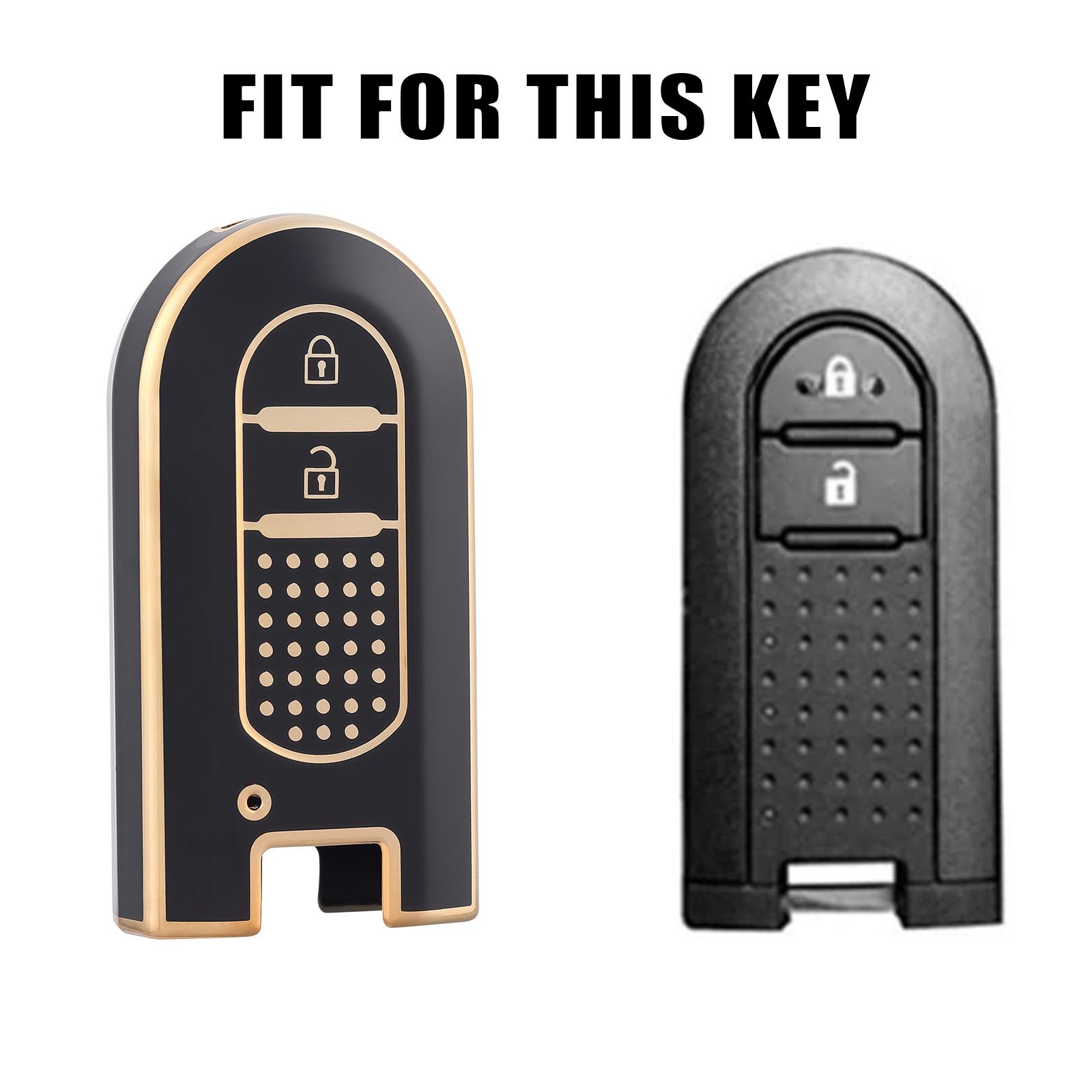 

2 Buttons Key Case for Toyota Perodua CROWN REIZ COROLLA Camry and other models of car keys TPU soft shell covers біле золото кольору