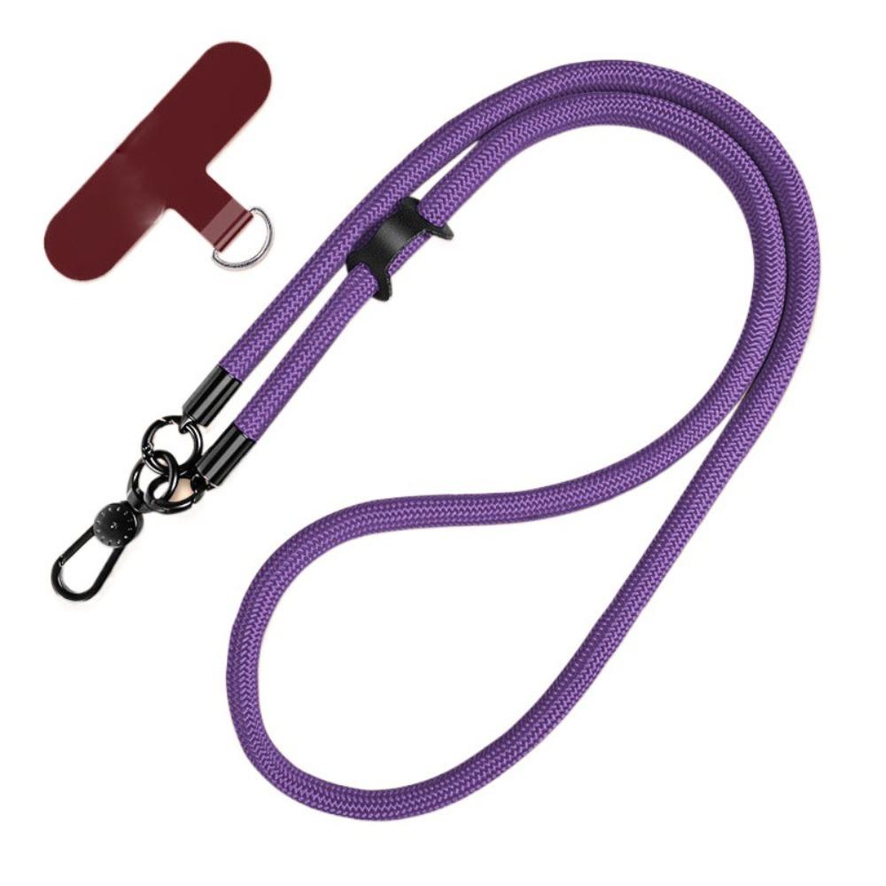 

10мм Веревочный Шнурок для Мобильного Телефона Защита от Запутывания Цепочка для Мобильного Телефона Ремешок для Телефона через Плечо Сотовый Телефон темно-фиолетового