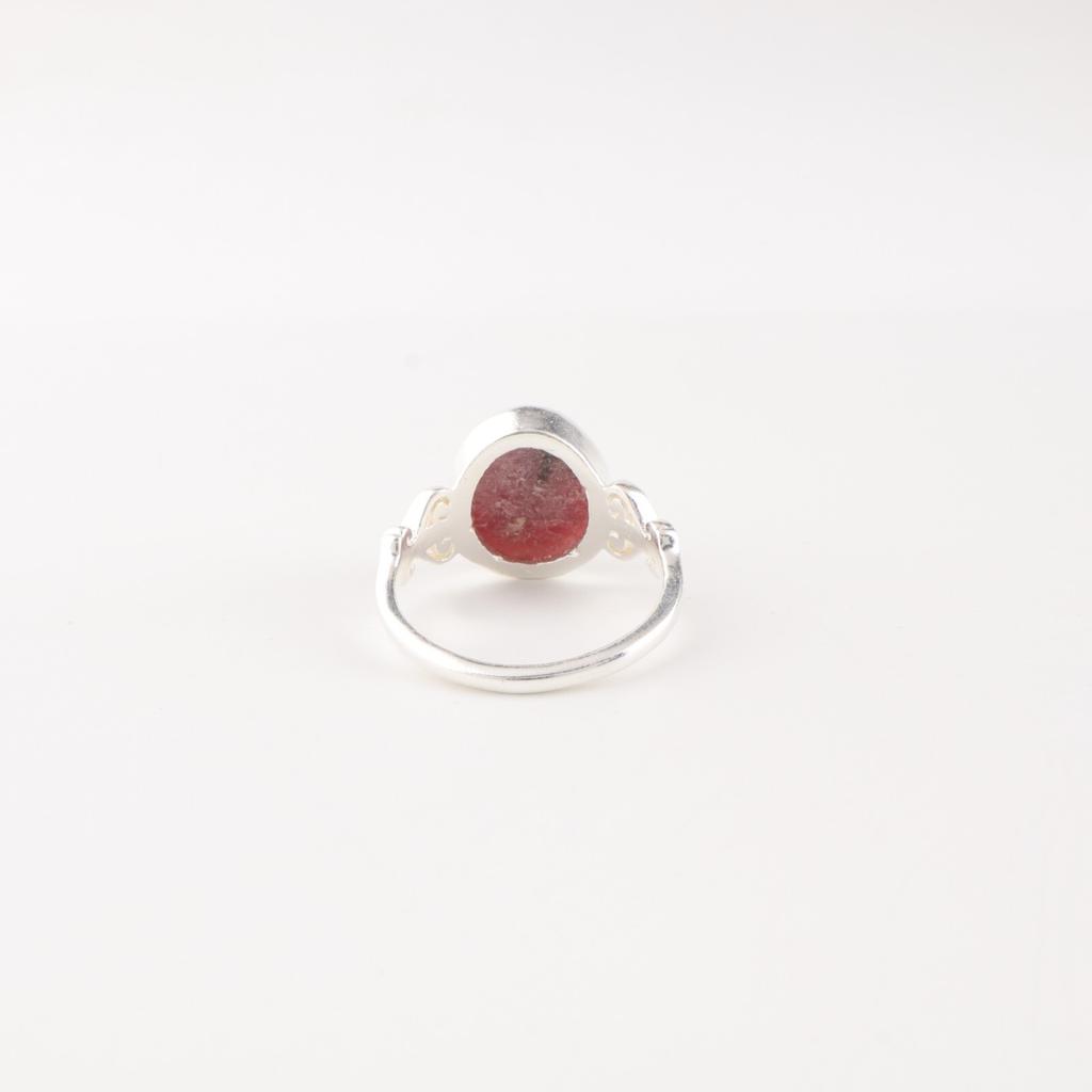Natural Black Rhodonite Gemstone925 Sterling Silver Jewelry Handmade Girls Ring RR-66-33