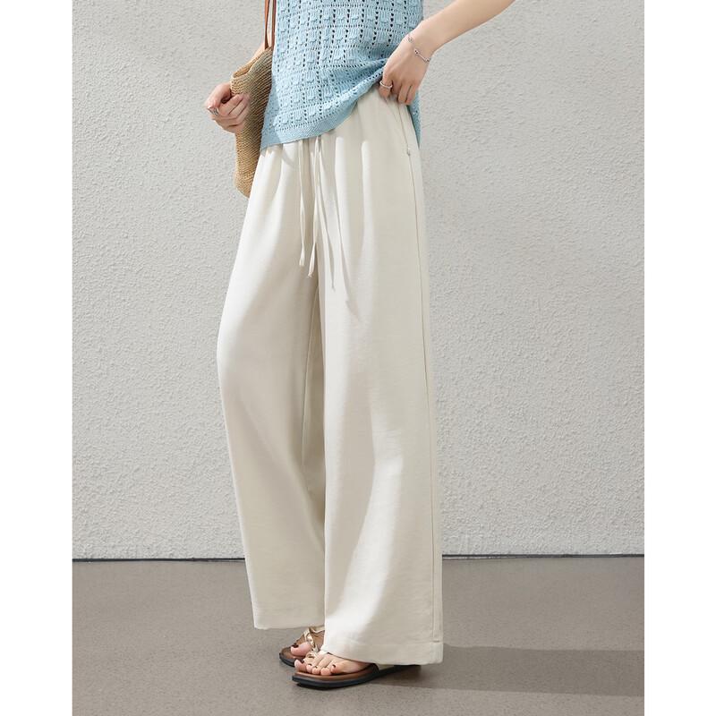 TERRE BLEUE Women's Summer Ice-Feel Linen Blend Casual Pants