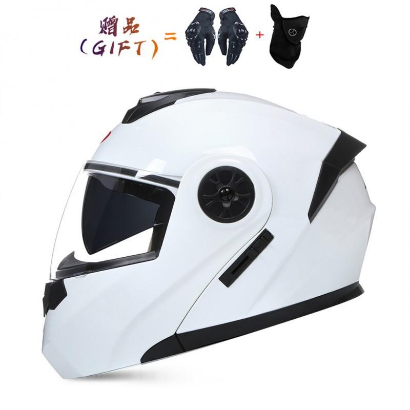 Capacete de Bicicleta Elétrica BLD Capacete de Motocicleta Lente Dupla Completa Exposta Universal para Ciclismo Todas as Estações