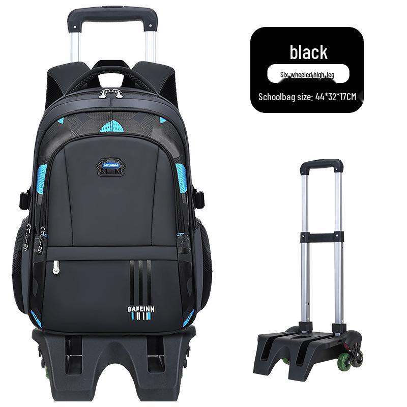 Afneembare Trolley Rugzak voor Groep 3-9, Grote Capaciteit, Basisschool & Middelbare School voor Jongens.