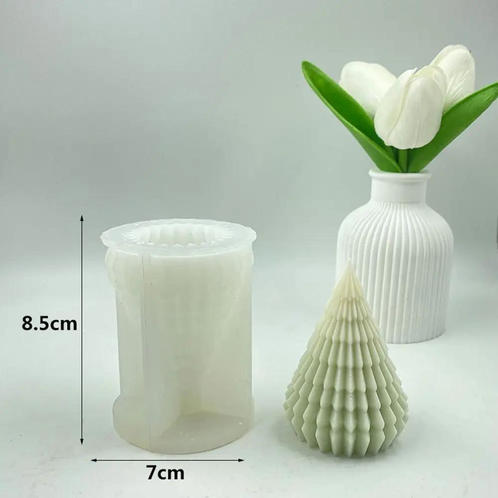 3D Cylinder Candle Mold DIY Silicone Candle Mold Cake Resin Molds 3D Art Wax Candle Making Mould Silicone Handmade Soap Molds